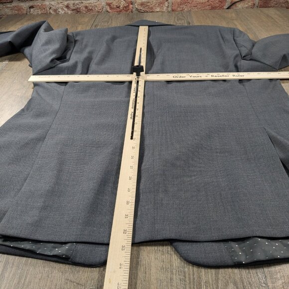 Michael Strahan Collection Blazer Sport Coat Mens 48L Gray Long Sleeve Button - Picture 9 of 12